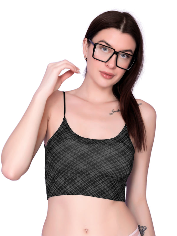 Women Checked Lightly Padded Bra I GBRA018